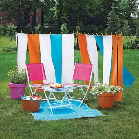 Nada mejor que decorar con telas tu jardín