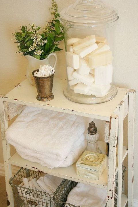 18 ideas adorables para un baño shabby chic