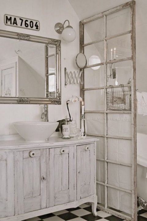 18 ideas adorables para un baño shabby chic
