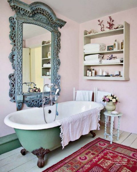 18 ideas adorables para un baño shabby chic