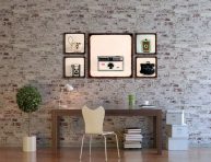 imagen Ideas de oficinas en casa decoradas con ladrillo visto