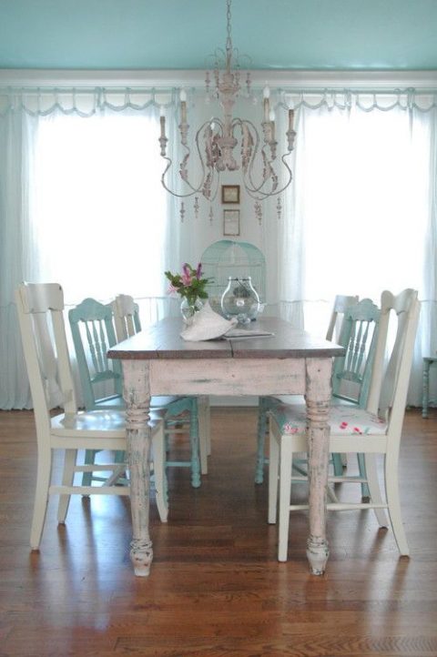 Crea un comedor shabby chic con estas ideas