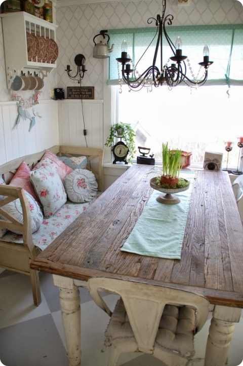 Crea un comedor shabby chic con estas ideas