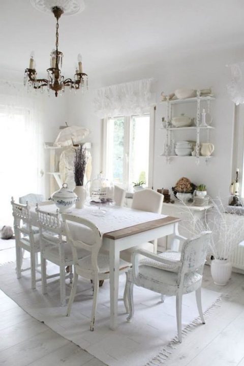 Crea un comedor shabby chic con estas ideas