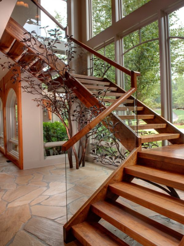 10 sencillas y elegantes escaleras de madera