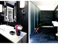 imagen Elegantes cuartos de baño decorados en negro