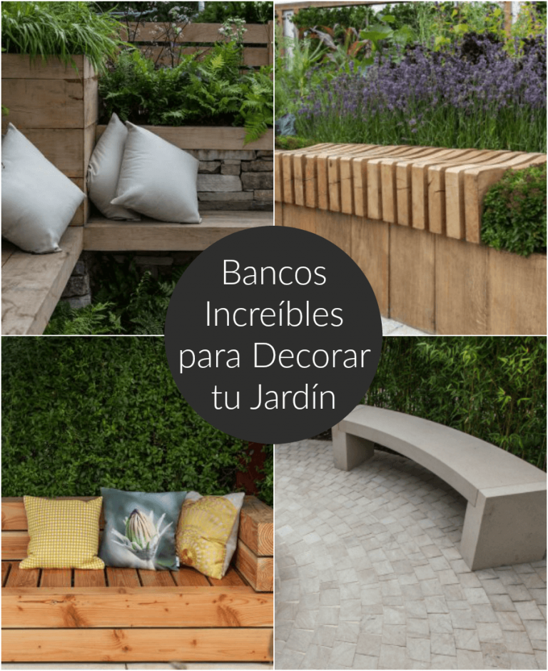 Bancos increíbles para decorar tu jardín