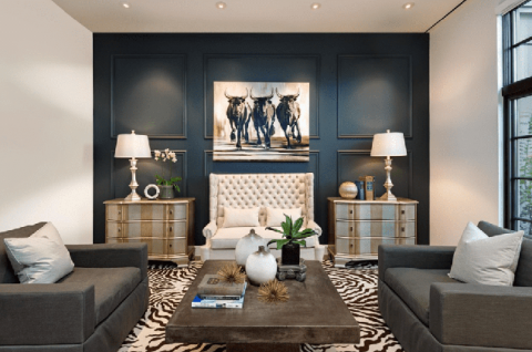 16 salas de estar con paredes de acento