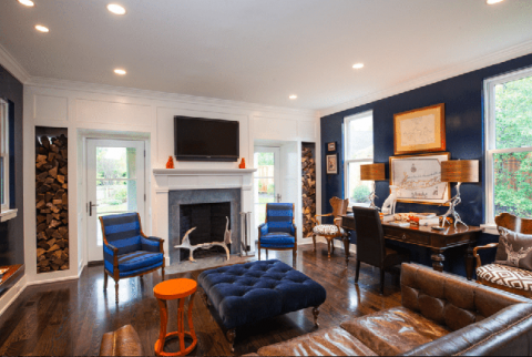 16 salas de estar con paredes de acento