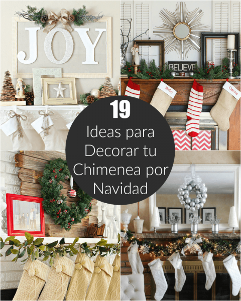 19 ideas para decorar tu chimenea por Navidad