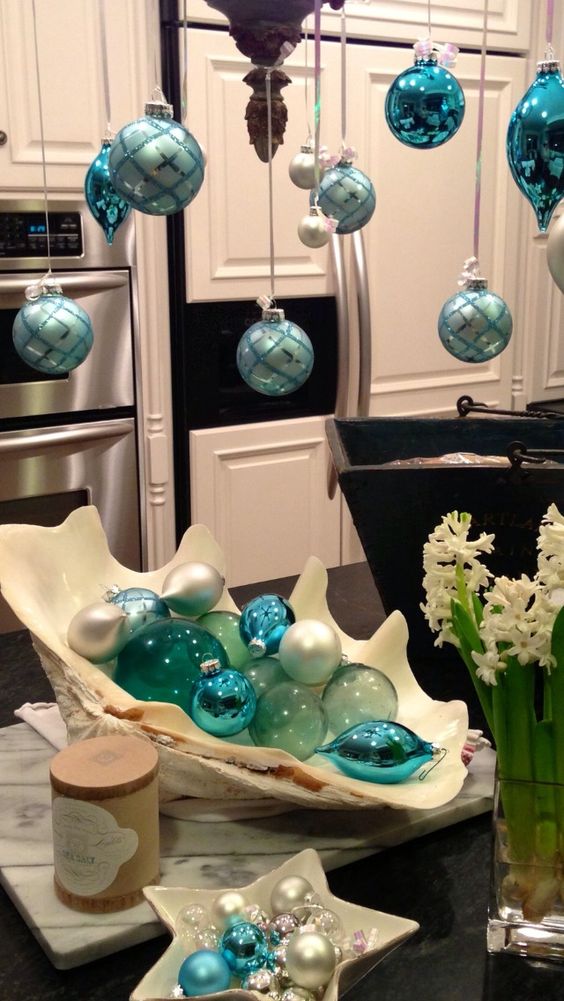 Decora tu hogar por Navidad en color turquesa