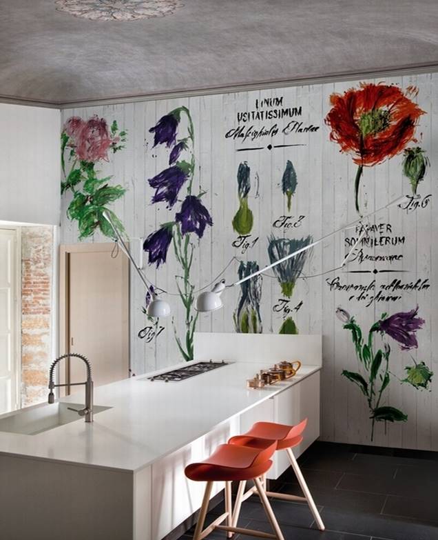 La nueva tendencia: papel pintado con motivos florales en 