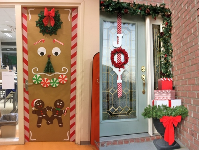En necesidad de desconectado itálico 10+ ideas para decorar puertas en Navidad ¡Te encantarán!